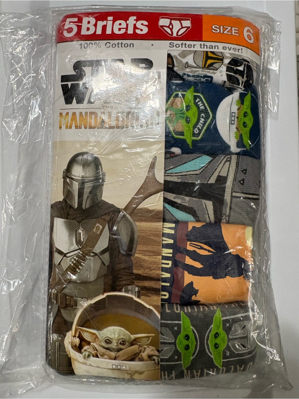 Star Wars The Mandalorian Boys 5-Pack Briefs - Green, Navy, Orange, Gray